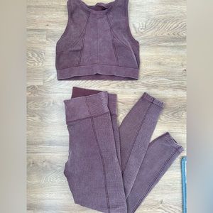 Aerie Offline seamless high waisted leggings & longline sports bra